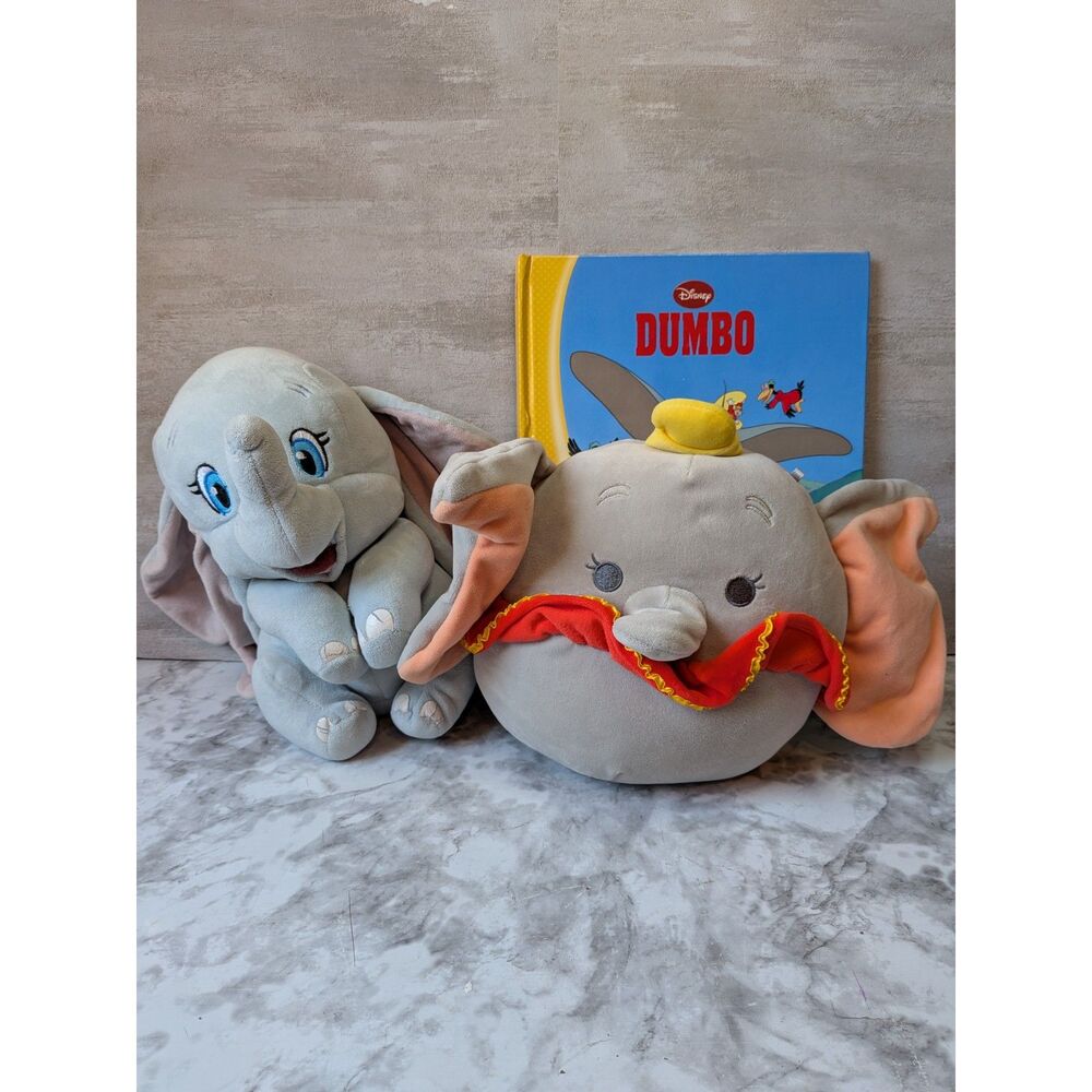 Disney Dumbo Plush Bundle 2 Stuffed Animals Kohl’s Cares Hardcover Book